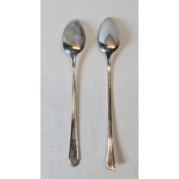 Silverplate Ice Tea Spoons Court/ H&T - Picture 3 of 7